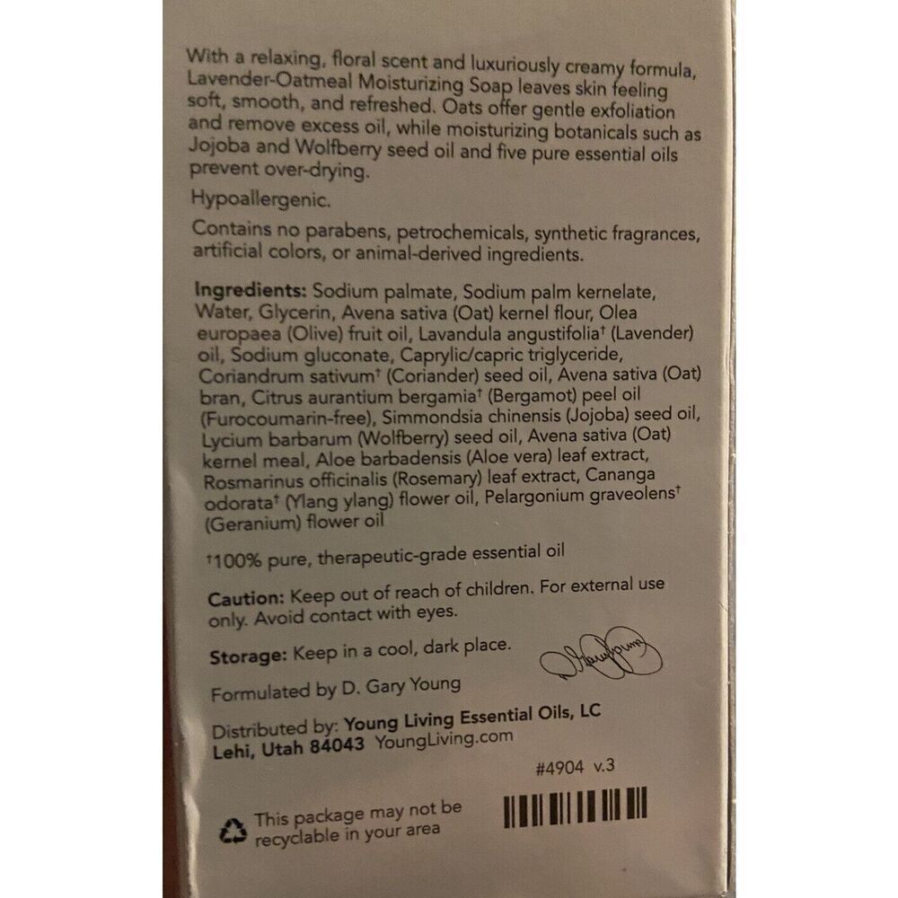 Young Living Essential Oils Moisturizing Soap 3.5oz‎ 100g, Lavender-Oatmeal - Picture 4 of 4